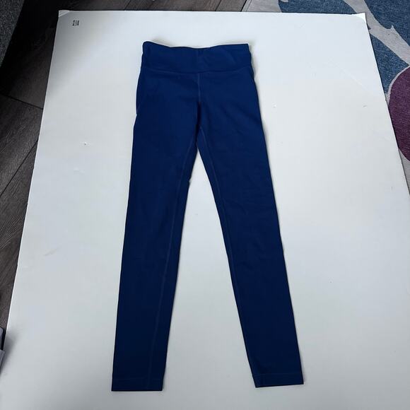 Athleta Girl High Rise Powervita Tights - Blue, Size M - Picture 2 of 8